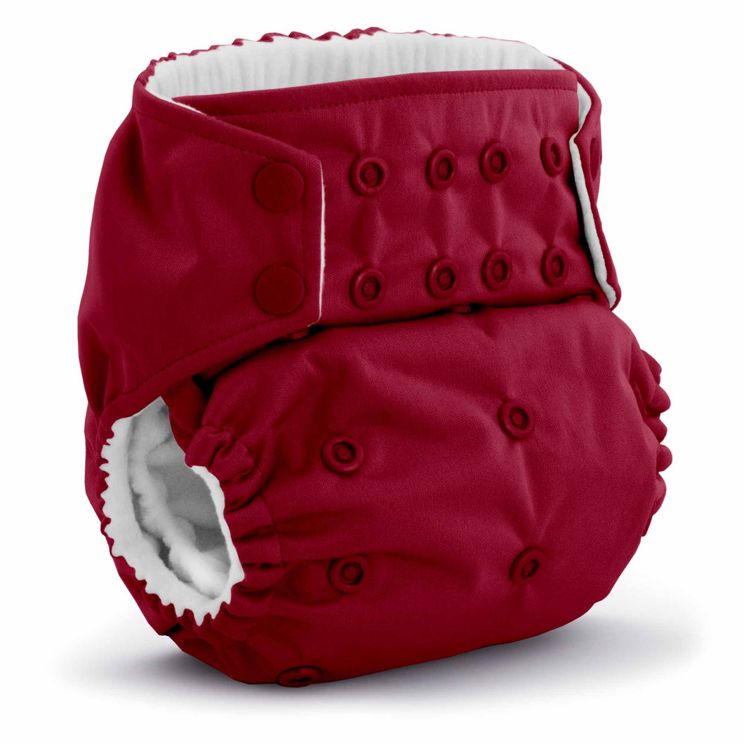 Rumparooz G3 One Size Pocket Cloth Diaper Scarlet Red with Patented Double Gusset protection for no blowout