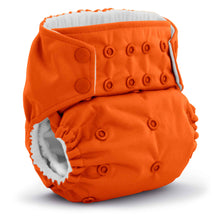 Load image into Gallery viewer, Rumparooz G3 One Size Pocket Cloth Diaper Poppy Orange with Patented Double Gusset protection for no blowouts
