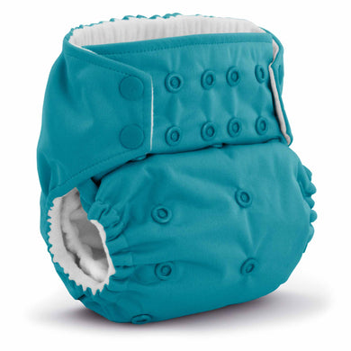 Rumparooz G3 One Size Pocket Cloth Diaper Aquarius Blue with Patented Double Gusset protection for no blowouts