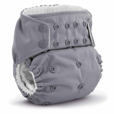 Rumparooz G3 One Size Pocket Cloth Diaper Platinum Gray with Patented Double Gusset protection for no blowouts