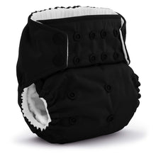 Load image into Gallery viewer, Rumparooz G3 One Size Pocket Cloth Diaper Phantom Black with Patented Double Gusset protection for no blowouts
