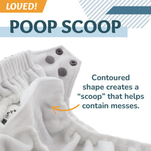 Load image into Gallery viewer, Rumparooz Double Gussets and Poop Scoop prevents diapers leaks and blowouts and the dreaded up and out the back poonami explosions.
